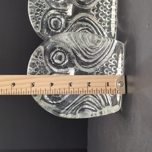 VGT,Clear Art Glass Pilgrim Owl Bookends. - Picture 7 of 8